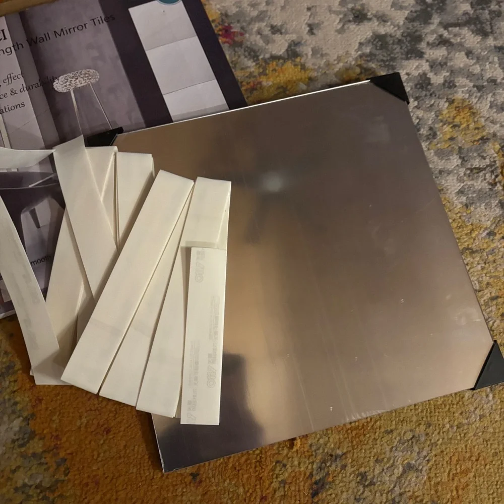 🆕 Modern Wall Mirror Squares Set - 4 Pcs